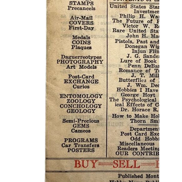 Antique Advertisement For Magazine 1926 Hobby News Sales W Front Page Sample SEE - Picture 3 of 8